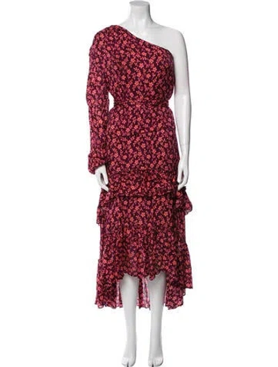 Pre-owned Ulla Johnson Floral Print Ruffle Embellishment Skirt Set In Pink