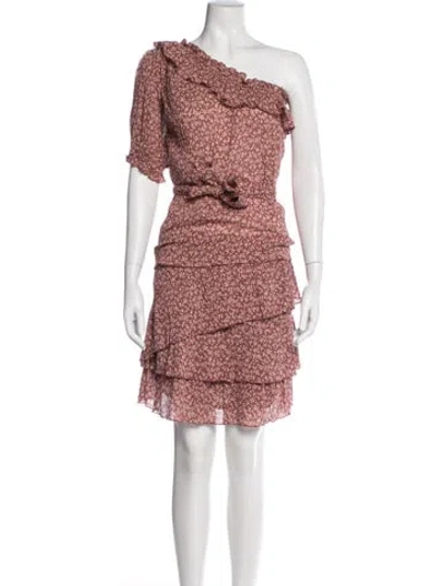 Pre-owned Ulla Johnson Floral Print Ruffle Embellishment Skirt Set In Pink