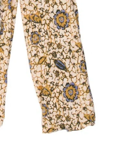 Pre-owned Ulla Johnson Floral Print Scarf In Yellow