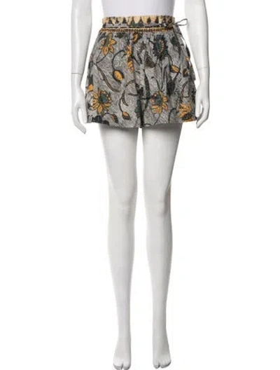 Pre-owned Ulla Johnson Floral Print Shorts In Neutrals