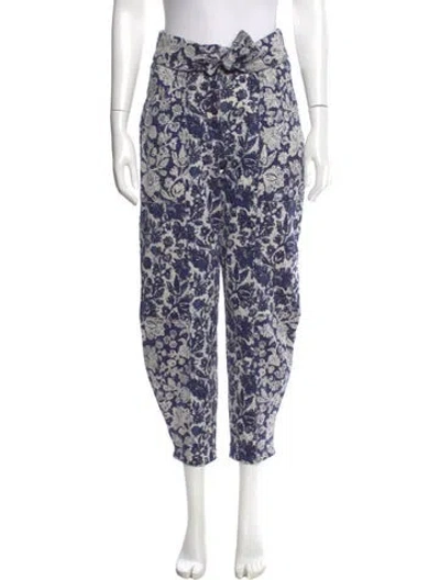 Pre-owned Ulla Johnson Floral Print Skinny Leg Pants In Multi