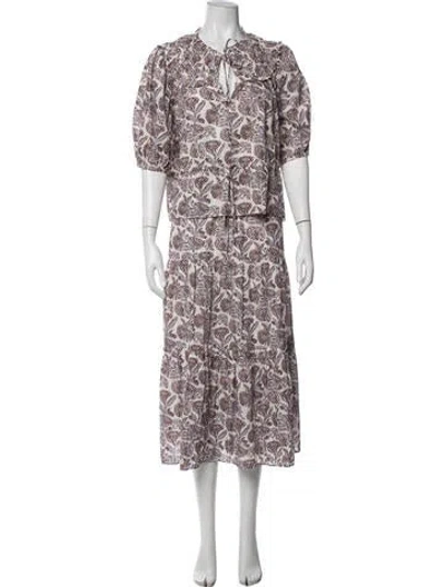 Pre-owned Ulla Johnson Floral Print Skirt Set In Multicolor