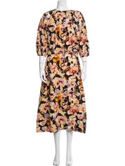 Pre-owned Ulla Johnson Floral Print Skirt Set W/ Tags In Multicolor