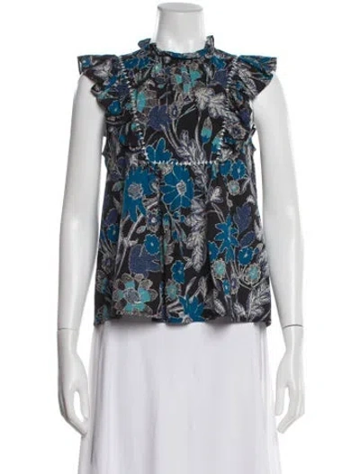 Pre-owned Ulla Johnson Floral Print Sleeveless Blouse In Multi