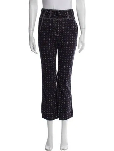 Pre-owned Ulla Johnson Floral Print Straight Leg Pants In Multi