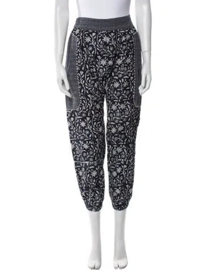 Pre-owned Ulla Johnson Floral Print Sweatpants In Blue