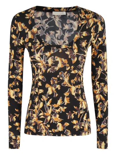 ULLA JOHNSON FLORAL-PRINT T-SHIRT