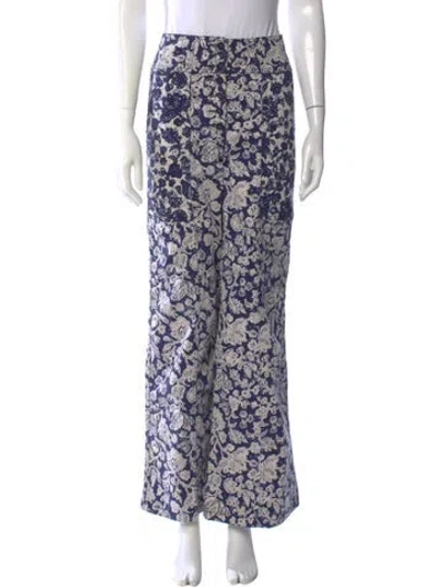 Pre-owned Ulla Johnson Floral Print Wide Leg Pants In Multi