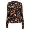 Ulla Johnson Floral Printed Long Sleeve Top In Multicolor Rayon In Multi