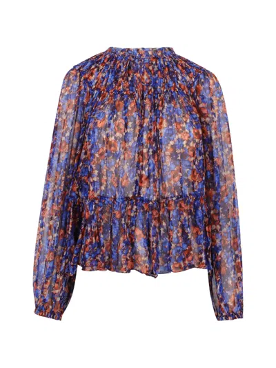Ulla Johnson Floral Ruffled Top In Multi