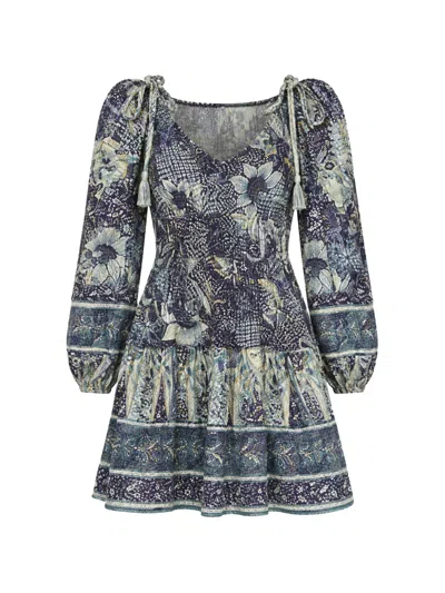 Ulla Johnson Floral-print Smocked Mini Dress In Multi