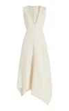 Ulla Johnson Florence Asymmetric Tweed Midi Dress In White