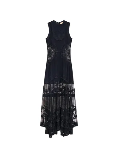 Ulla Johnson Florence Embroidered Silk Maxi Dress In Blue