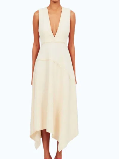 Ulla Johnson Florence Midi Dress In Cowrie In White