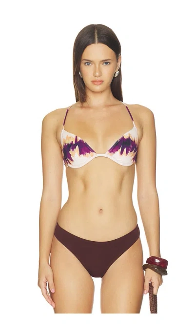 Ulla Johnson Floria Tie Bikini Top In Quarry