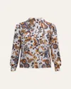 Ulla Johnson Florian Floral-print Silk Blouse In Jasmine