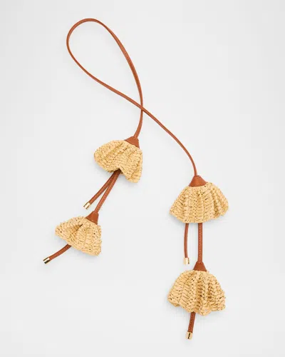 Ulla Johnson Flower Raffia Charm In Natural