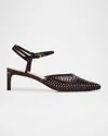 Ulla Johnson Francine 50mm Leather Pumps In Burgundy
