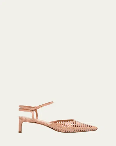 Ulla Johnson Francine Caged Leather Ankle-strap Pumps In Siena