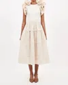 Ulla Johnson Tiered Ruffle Poplin Midi Dress In Multi