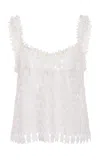 Ulla Johnson Francoise Lace Cotton-blend Top In White