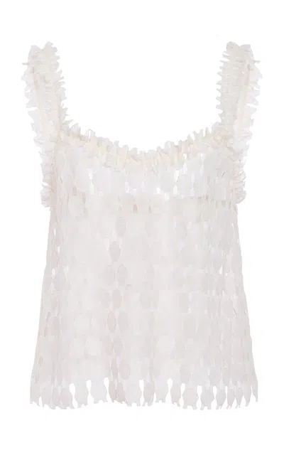 Ulla Johnson Francoise Lace Cotton-blend Top In White