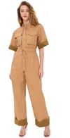 Ulla Johnson Franz Jumpsuit In Sahara Colorblock