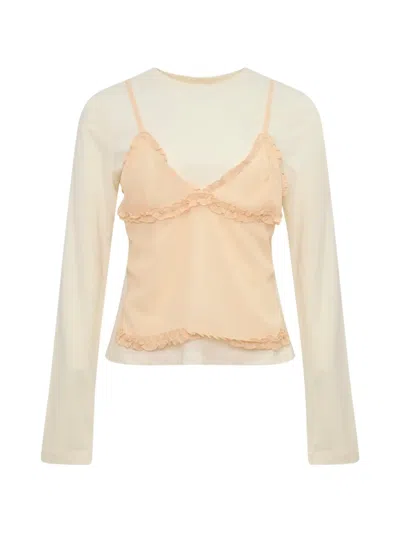 Ulla Johnson Freda Ruffled Layered Top In Neutral