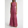 Ulla Johnson Women's Freesia Shirred Silk Chiffon Sleeveless Gown In Pink