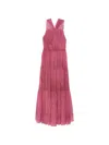 Ulla Johnson Women's Freesia Shirred Silk Chiffon Sleeveless Gown In Pink