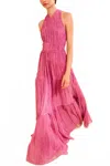 Ulla Johnson Women's Freesia Shirred Silk Chiffon Sleeveless Gown In Pink