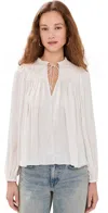 Ulla Johnson Freja Blouse In Cowrie