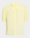 Ulla Johnson Freja Puff-sleeve Top In Citron