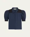 Ulla Johnson Freja Top Twilight Colorblock In Twilight