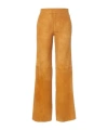 Ulla Johnson Freja Suede Flared Pants In Multi