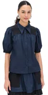 Ulla Johnson Freja Top Twilight Colorblock In Twilight Colorblock