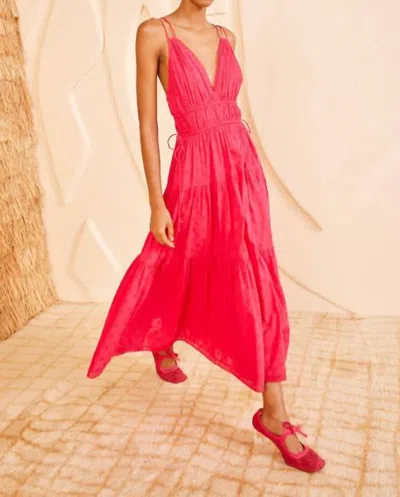 Ulla Johnson Freya Midi Dress In Cosmos In Red