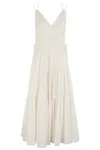 Ulla Johnson Freya Circle Jacquard Tiered Cotton Dress In Neutrals