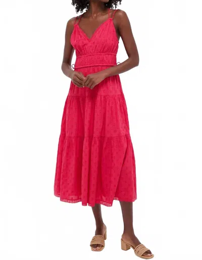 Ulla Johnson Freya Pink Cotton Midi Dress In Cosmos