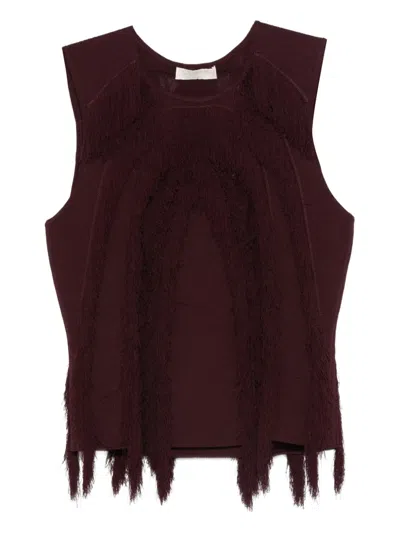 Ulla Johnson Bonnie Sleeveless Knit Top In Mahogany In Purple