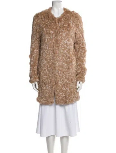 Pre-owned Ulla Johnson Fur Jacket In Neutral