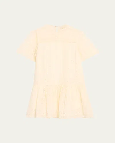 Ulla Johnson Gabi Embroidered Mini Dress In Neutral