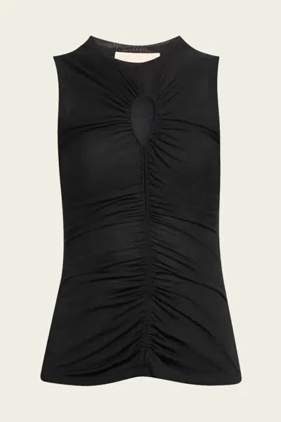 Ulla Johnson Gabi Sleeveless Top In Noir In Black