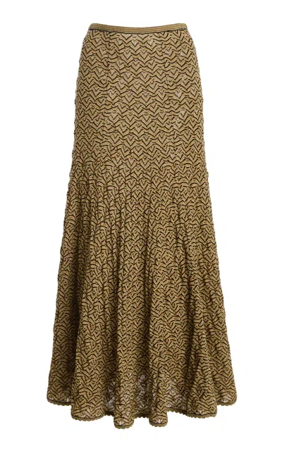 Ulla Johnson Gabrielle Knit Midi Skirt In Brown
