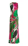 Ulla Johnson Gaea Printed Silk Midi Dress In Multi