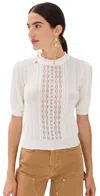 Ulla Johnson Gemma Top Alabaster In Alabaster