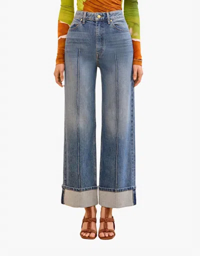 Ulla Johnson Genevieve Stretch Pintuck Jeans In Danube In Blue