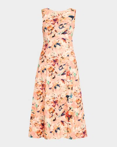 Ulla Johnson Georgie Floral Cotton Midi Dress In Multi
