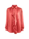 Ulla Johnson Gesture Collared Shirt In Red