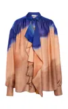 Ulla Johnson Gesture Printed Silk Blouse In Multi